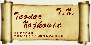 Teodor Nojković vizit kartica